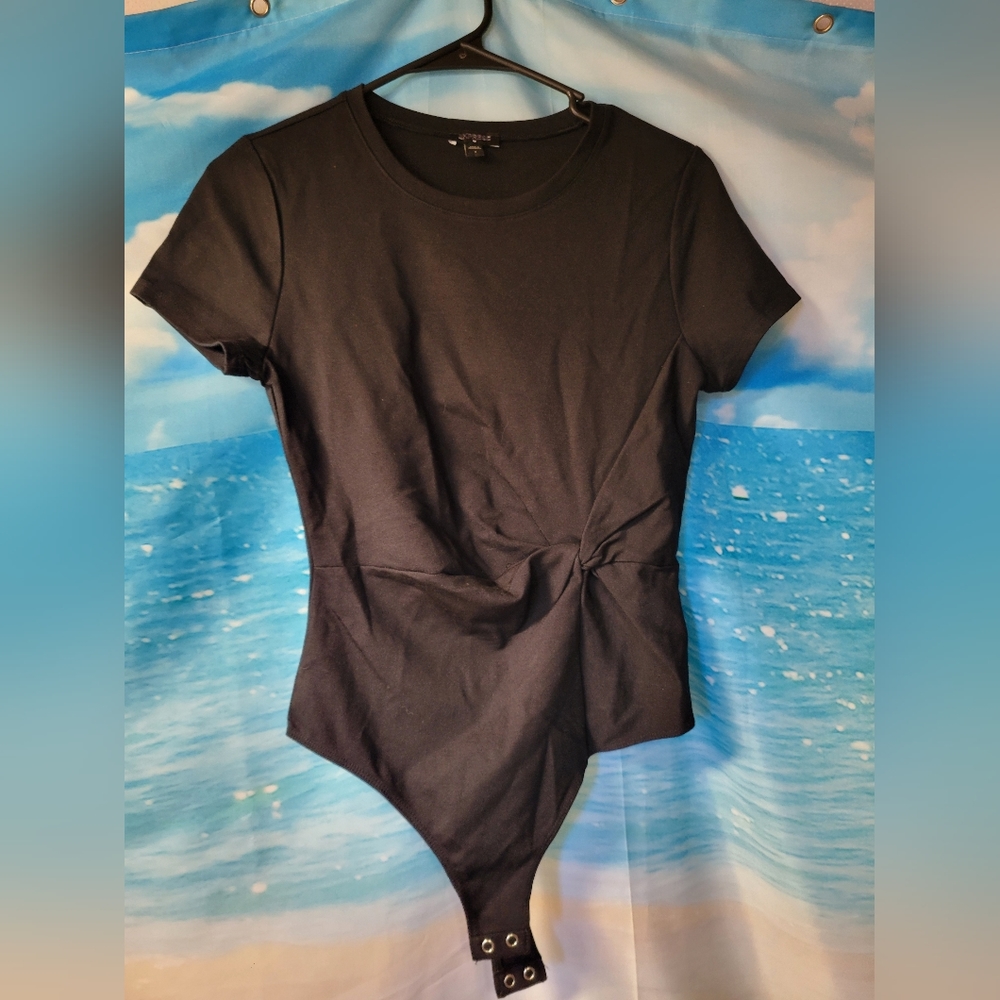 Express NWOT Black Bodysuit Knotted Front Size‎ Small